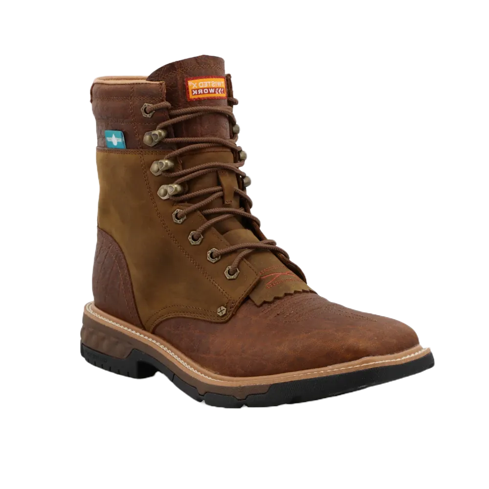 Twisted X® Men's 8" CellStretch Lacer Distressed Brown Boots MXLW001