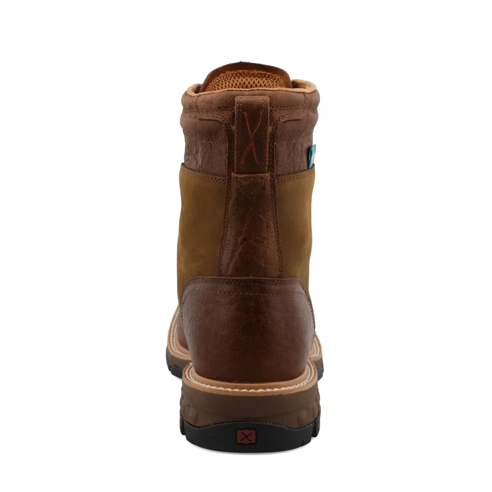 Twisted X® Men's 8" CellStretch Lacer Distressed Brown Boots MXLW001