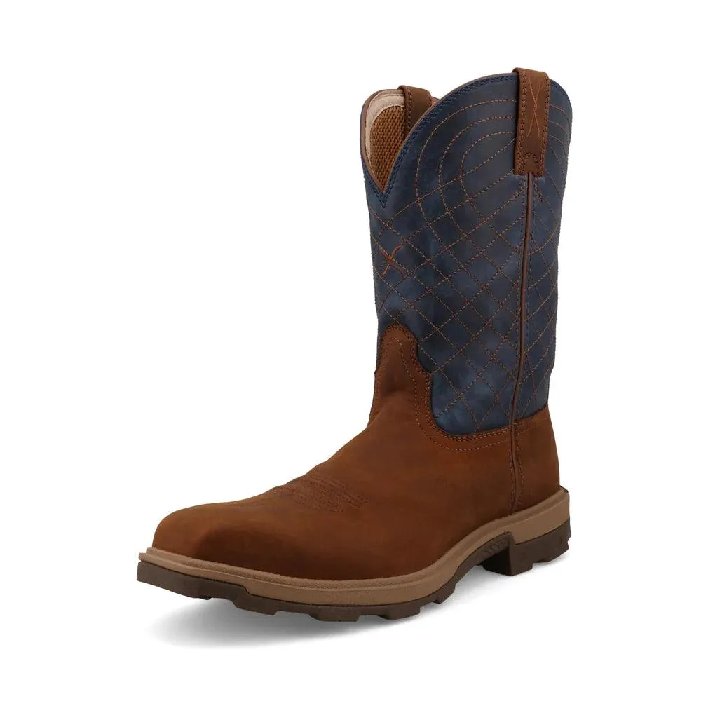 Twisted X Men's Mocha & Denim Nano Toe Cowboy Work Boots MULN004