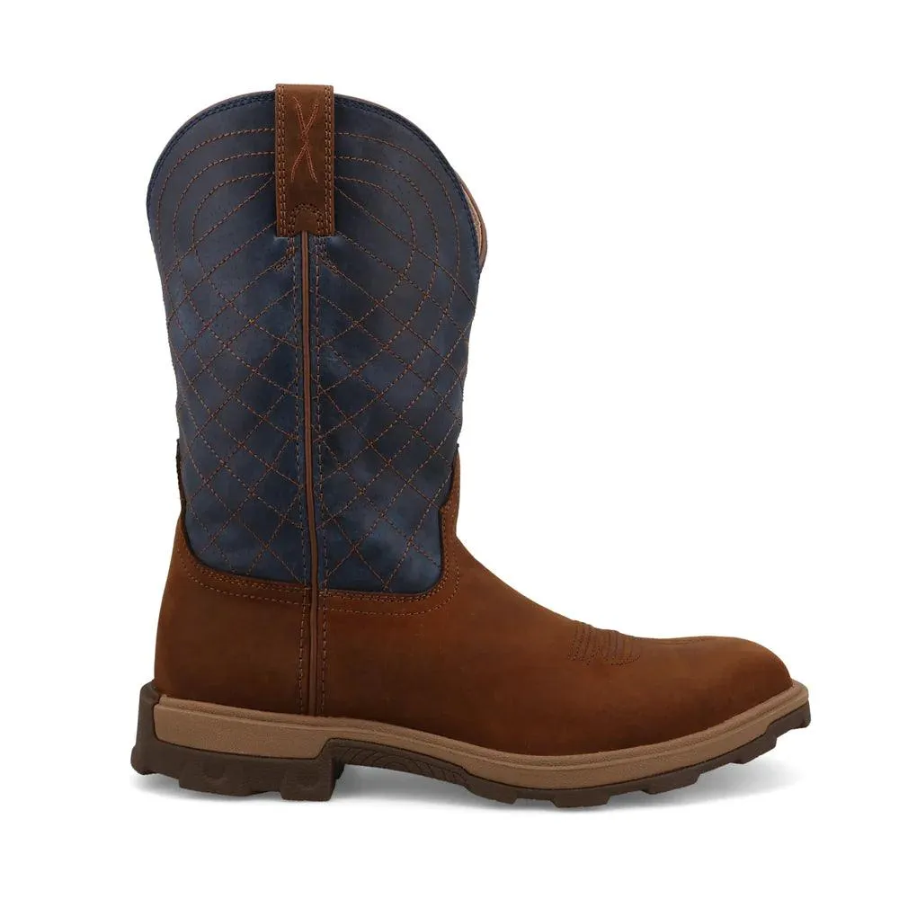 Twisted X Men's Mocha & Denim Nano Toe Cowboy Work Boots MULN004