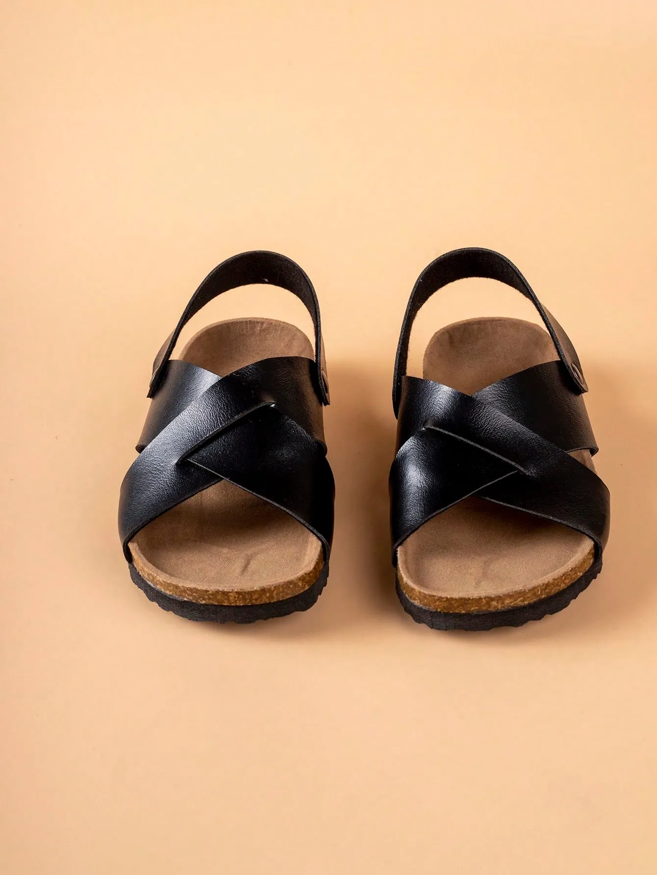 unisex Criss Cross Non-slip Slingback Footbed Sandals For Outdoor