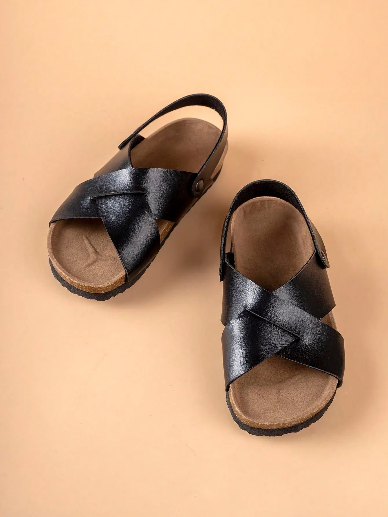 unisex Criss Cross Non-slip Slingback Footbed Sandals For Outdoor