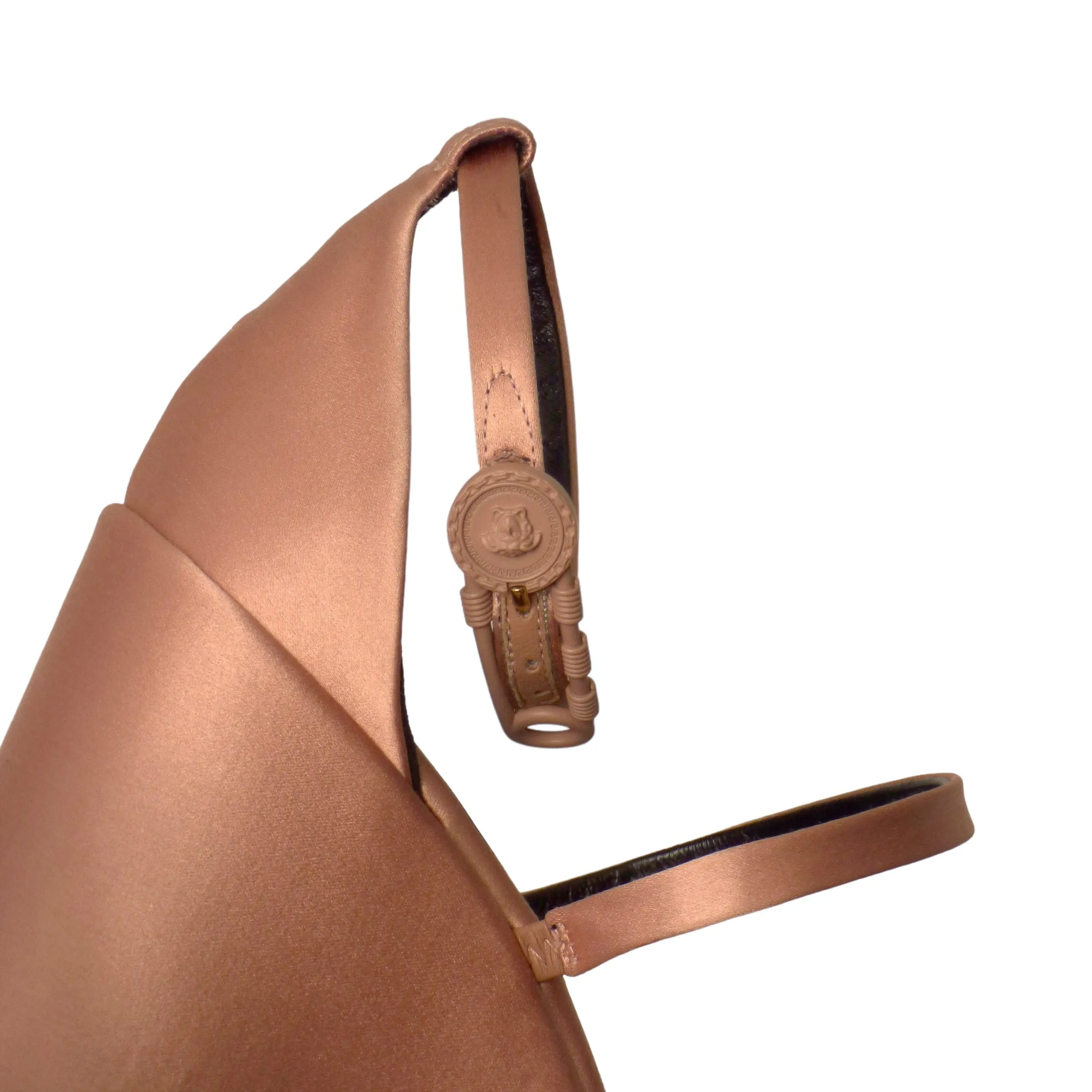 VERSACE- NIB Mauvelous Satin Wedge Platforms Size 38.5