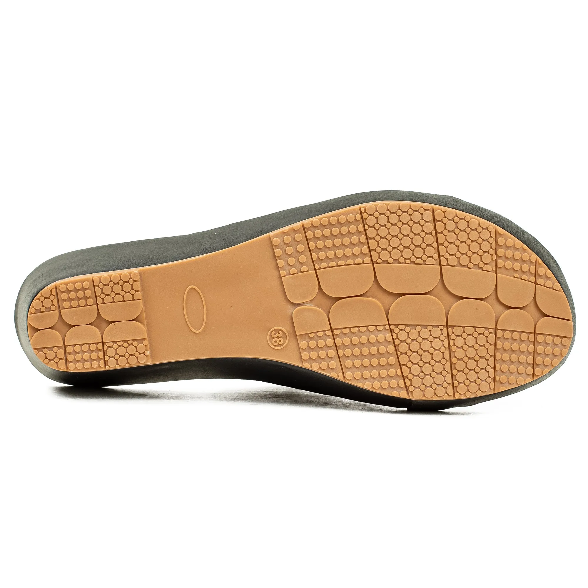 Vibrant Dr. Vi Ladies Wedge Heel Comfort Sandal – Black PU Leather, Adjustable Straps & Cushioned Insole for Maximum Comfort