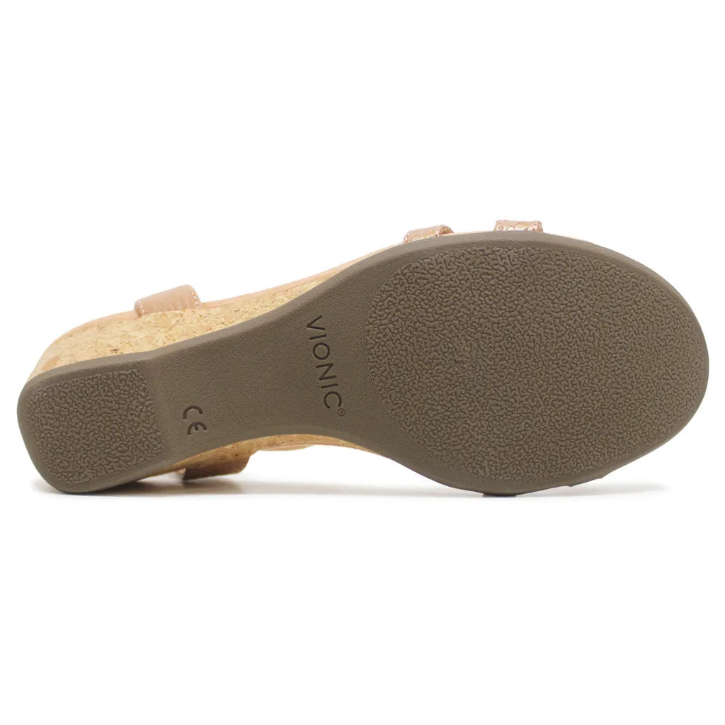 Vionic Orlanda Leather Women's Wedge Sole Sandals