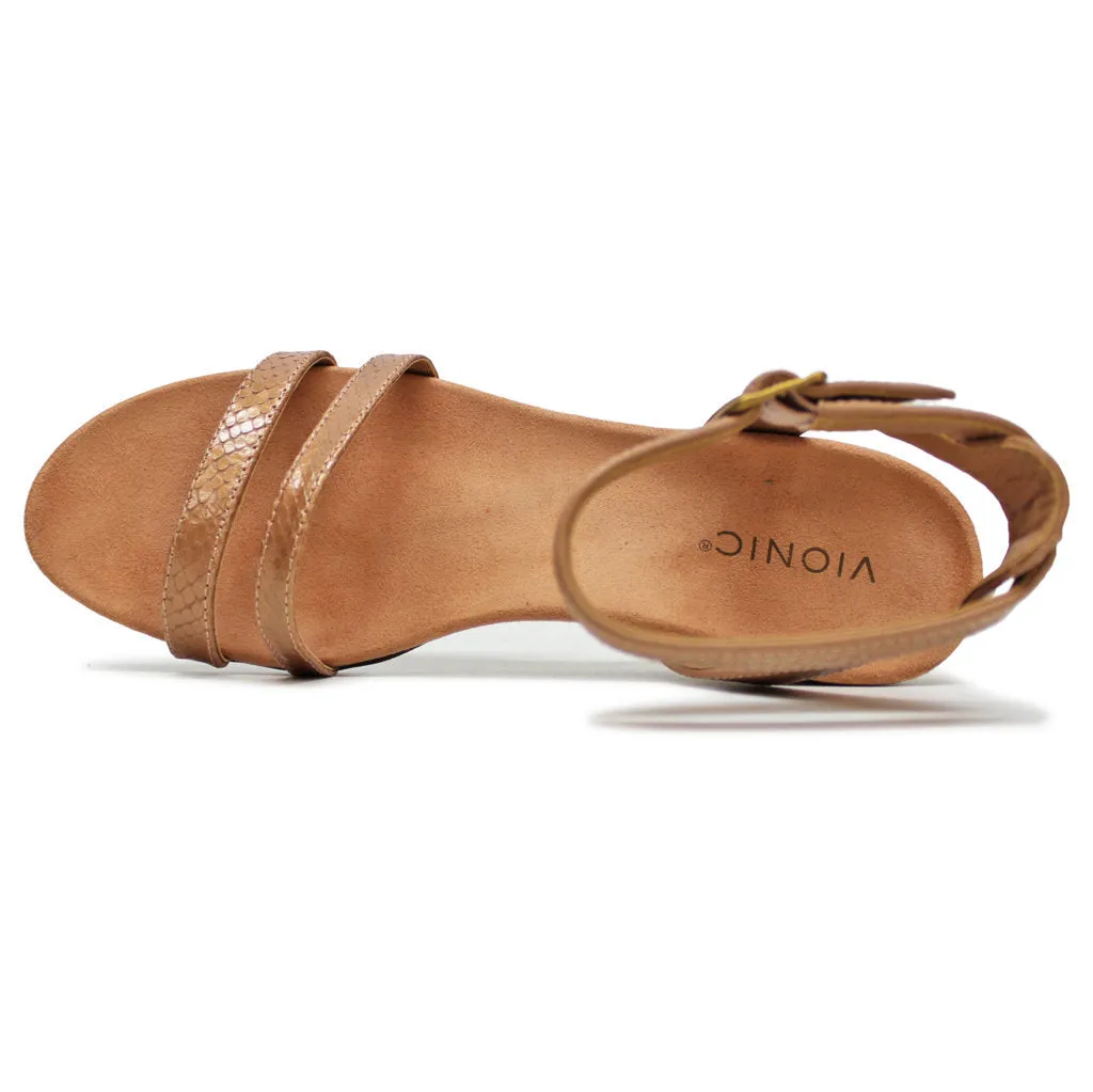 Vionic Orlanda Leather Women's Wedge Sole Sandals