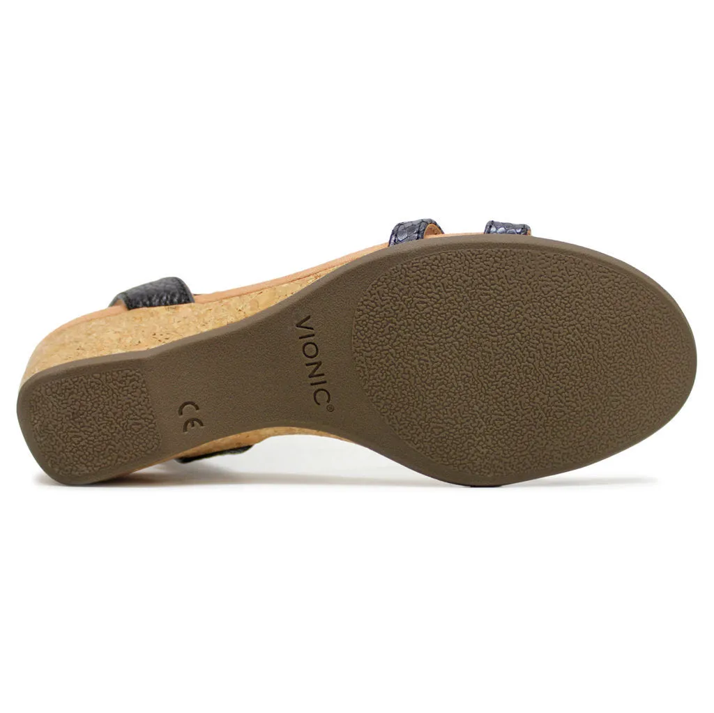 Vionic Orlanda Leather Women's Wedge Sole Sandals