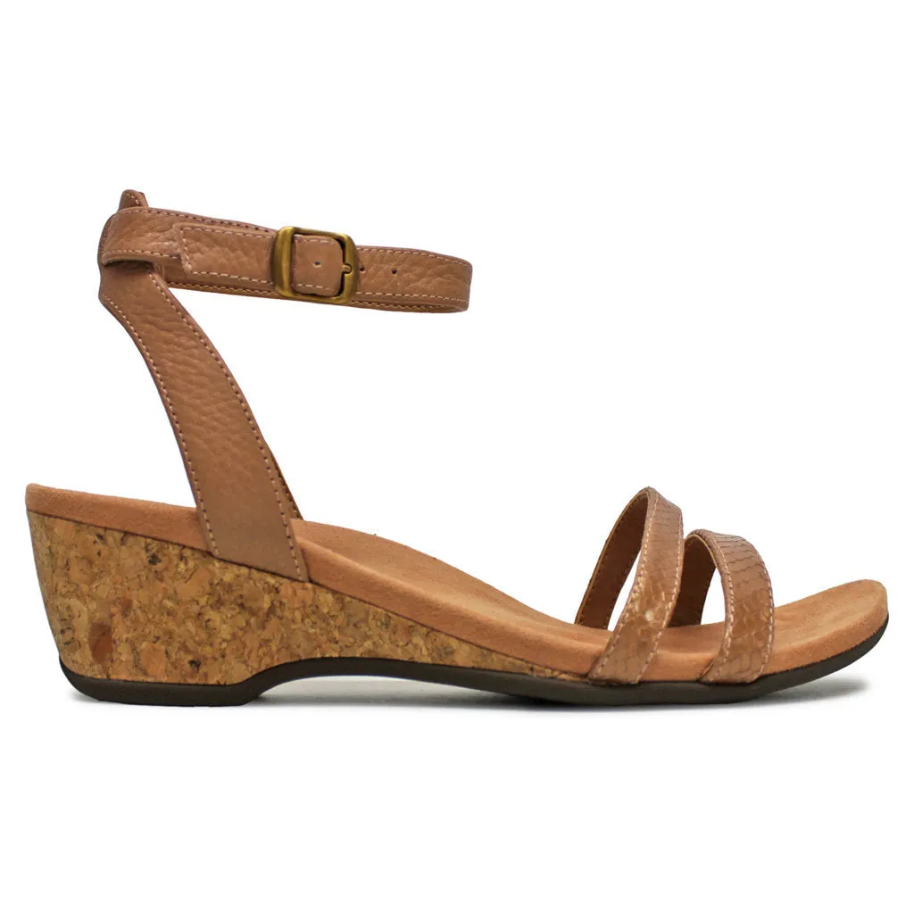 Vionic Orlanda Leather Women's Wedge Sole Sandals