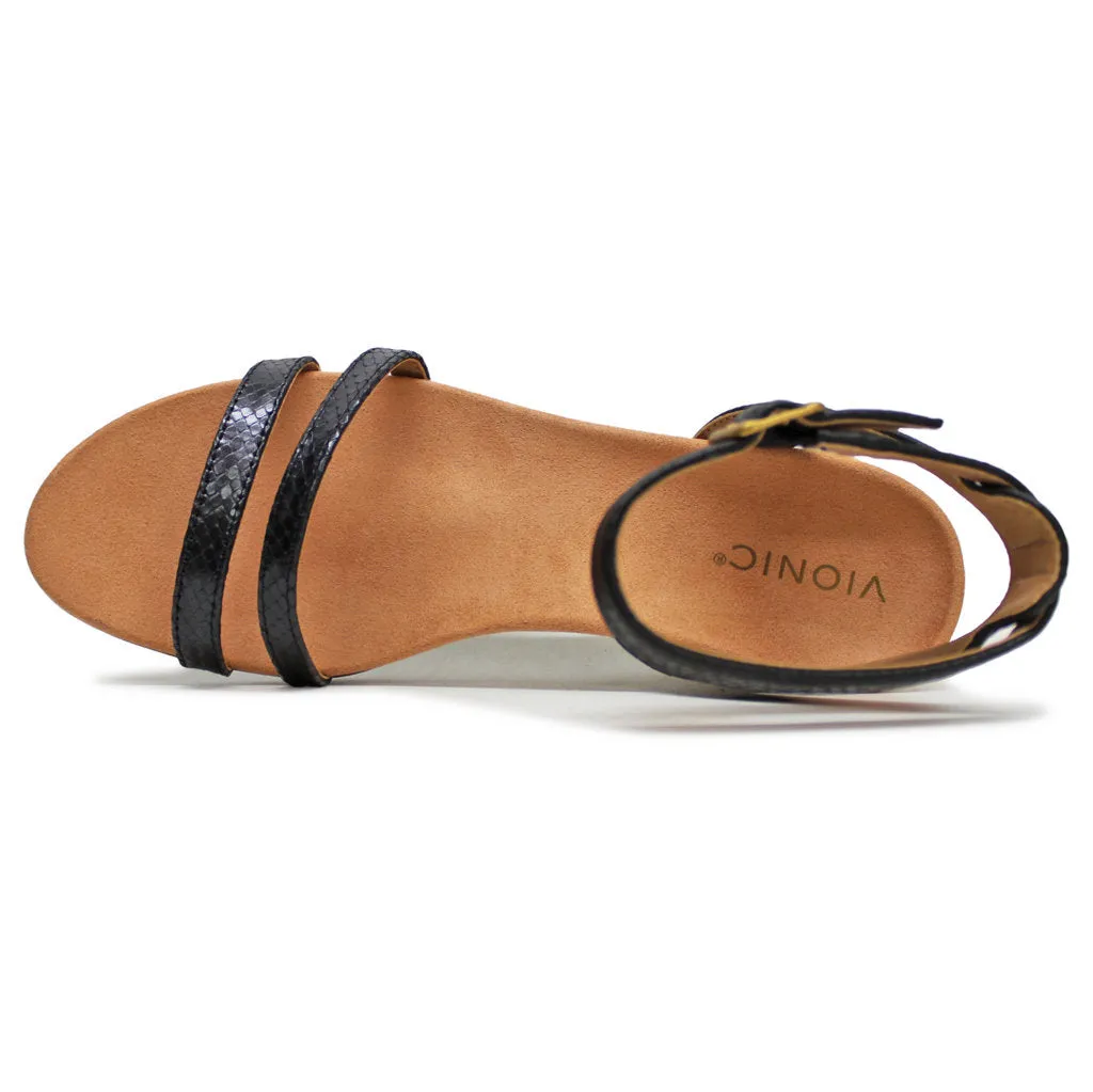Vionic Orlanda Leather Women's Wedge Sole Sandals