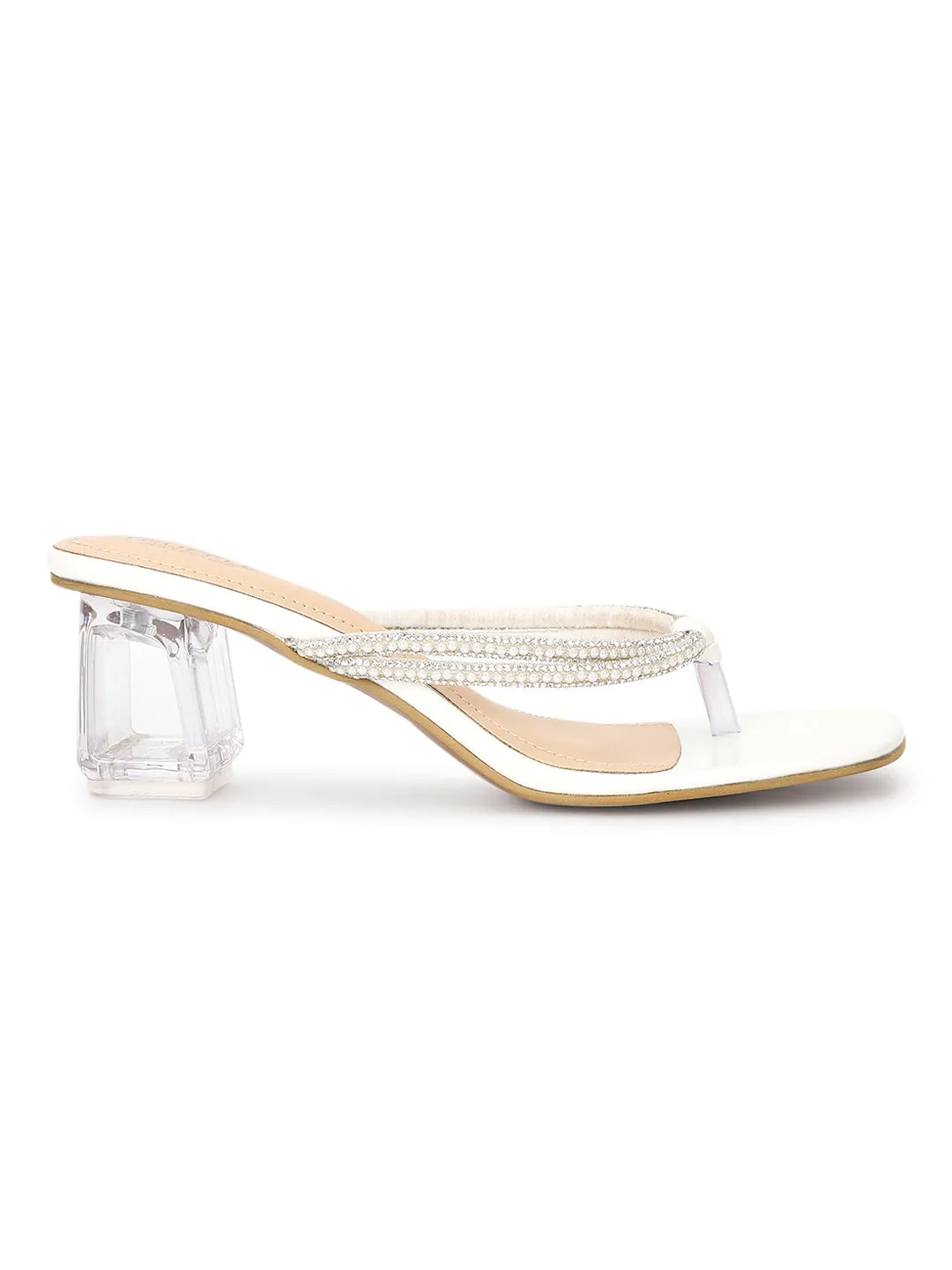 White Patent Block Sandals (TC-ST-018-WHT)