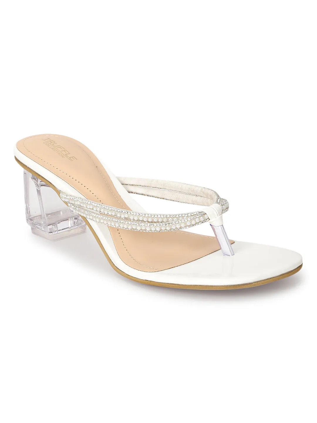 White Patent Block Sandals (TC-ST-018-WHT)