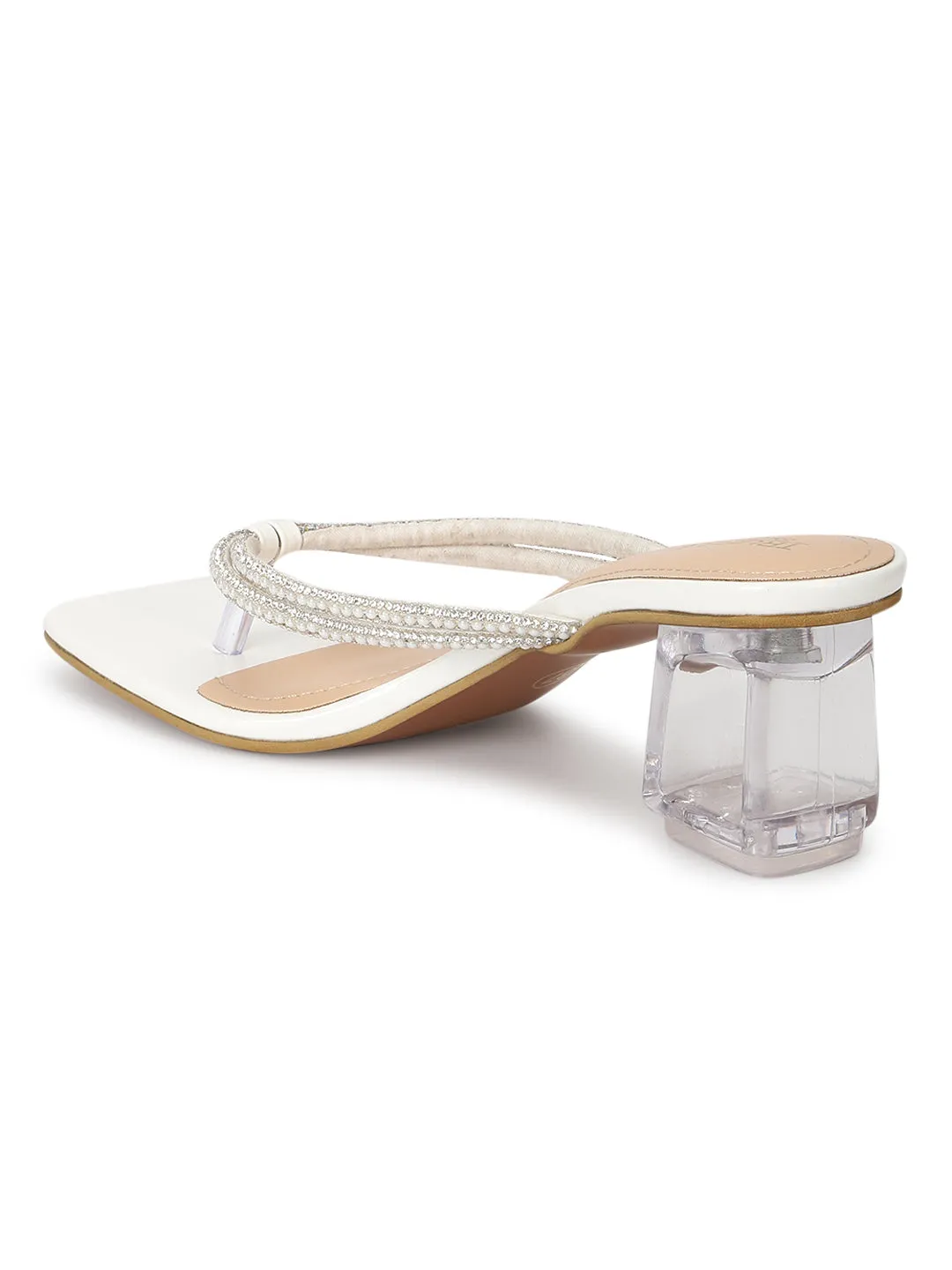 White Patent Block Sandals (TC-ST-018-WHT)