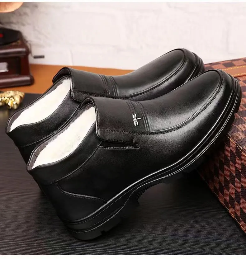 Winter Men's Ankle Boots Business Casual Work Snow Boots