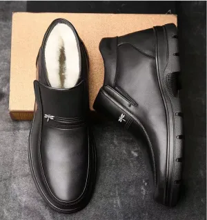 Winter Men's Ankle Boots Business Casual Work Snow Boots