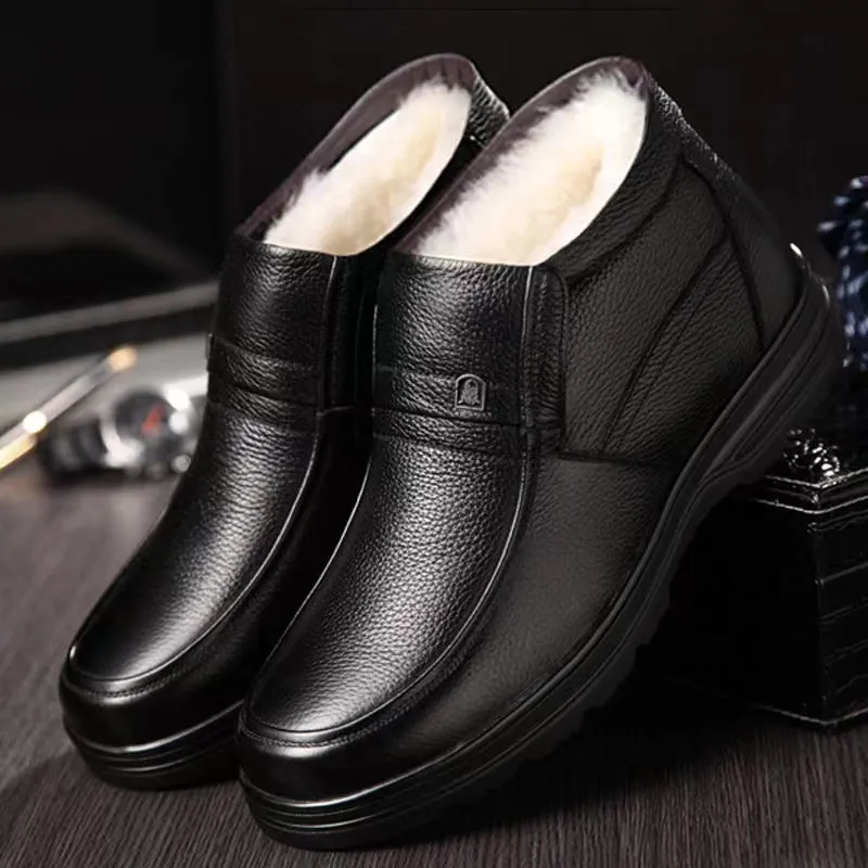 Winter Men's Ankle Boots Business Casual Work Snow Boots
