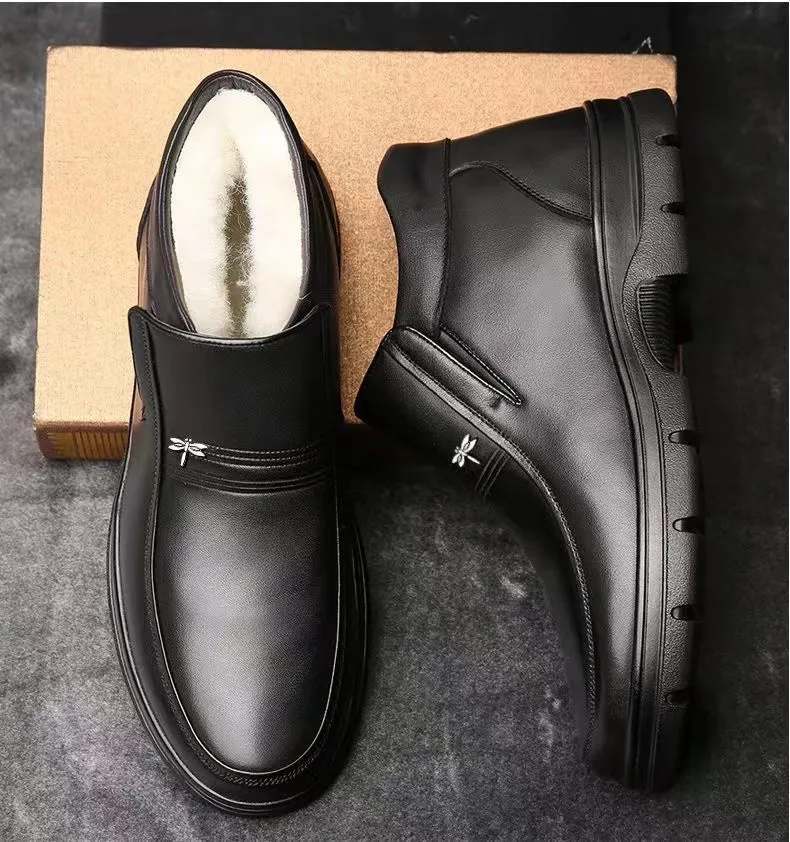 Winter Men's Ankle Boots Business Casual Work Snow Boots