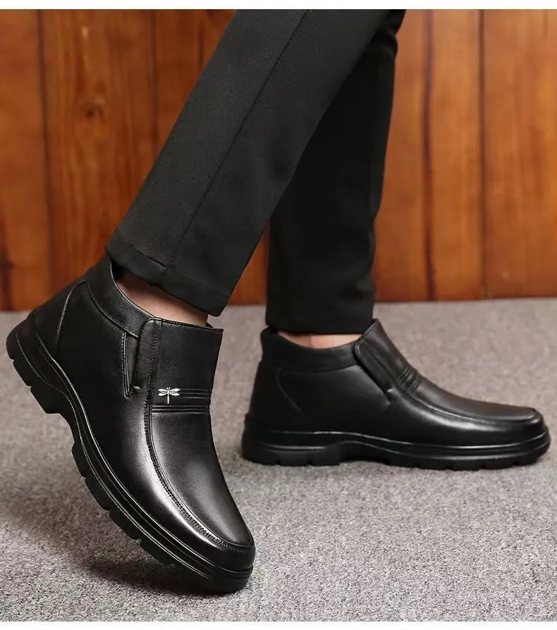 Winter Men's Ankle Boots Business Casual Work Snow Boots