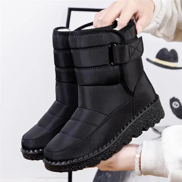 Women's Non-Slip Waterproof Winter Snow Boots – Platform Ankle Boots with Warm Cotton Padded Shoes, Botas De Mujer