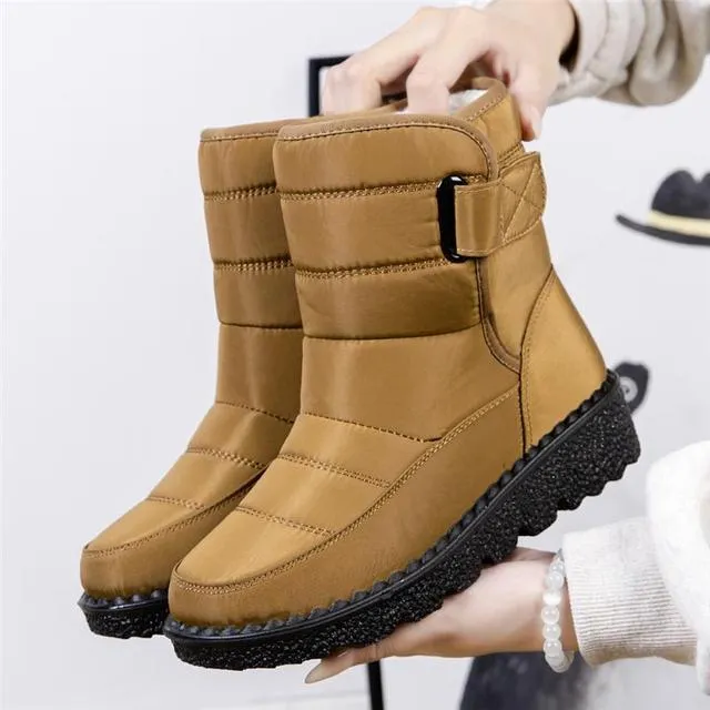 Women's Non-Slip Waterproof Winter Snow Boots – Platform Ankle Boots with Warm Cotton Padded Shoes, Botas De Mujer