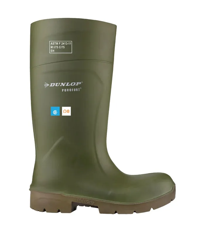 Work Boots - Dunlop 14.5" Purofort Foodpro Safety Insulated Agrifood PU Work Boots, Various Colours