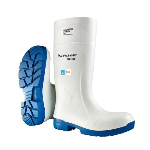 Work Boots - Dunlop 14.5" Purofort Foodpro Safety Insulated Agrifood PU Work Boots, Various Colours
