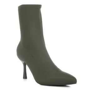 Zudio Solid Mid Heel Sock Boots